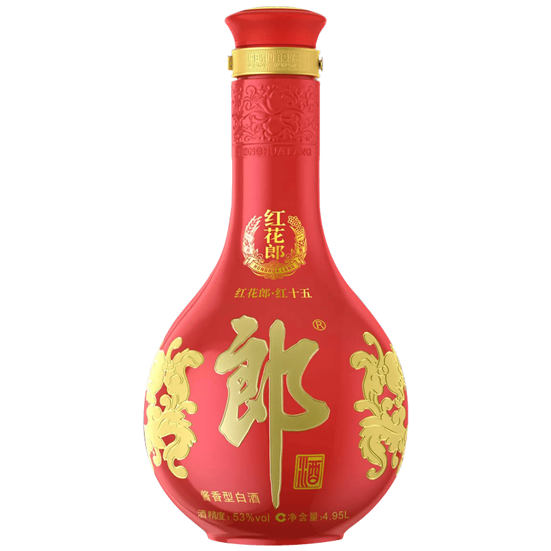 郎酒 红花郎酒·红十五 53度 酱香型白酒 4.95L 大器珍藏 53度 4.95L 1瓶