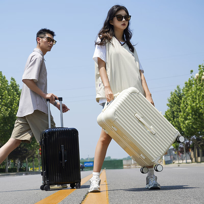 友胜保罗行李箱大容量女高颜值旅行箱拉杆箱24寸登机箱20寸学生皮箱密码箱 浅紫色 20英寸