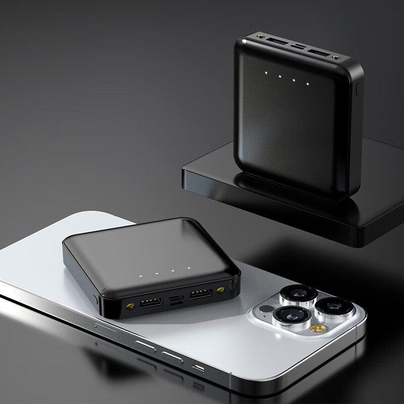 小巧充电宝大容量便携移动电源礼品超薄Powerbank企业定制logo 黑色 6000mAh