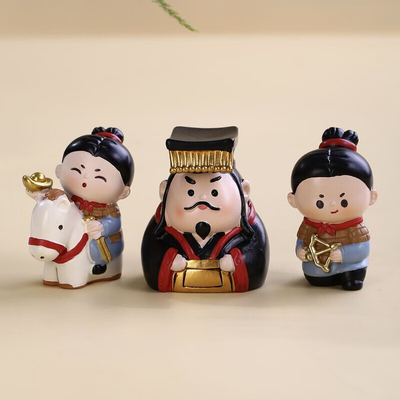 熊来跑陕西秦始皇陵文创兵马俑摆件桌面西安历史纪念品博物馆特色伴手礼 兵马俑4只