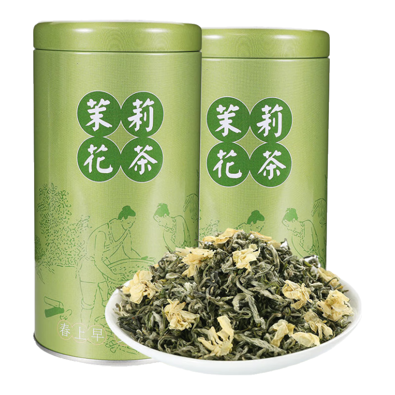 春上早飄雪茉莉花茶2025新茶特級濃香型茶葉正宗四川花茶罐裝 單罐125g