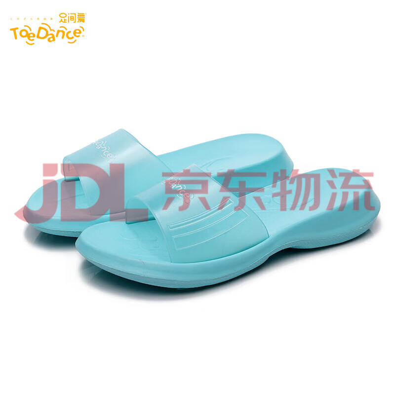 足間舞（Toe Dance）官方旗艦新品拖鞋女夏家居室內浴室防滑厚底家用輕便塑料涼拖女士 水藍色 39