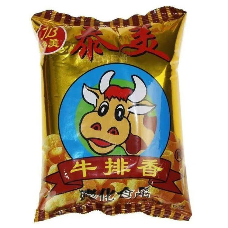 泰美牛排香6g空心虾条薯条薯片膨化食品儿时怀旧儿童休闲小零食 泰美