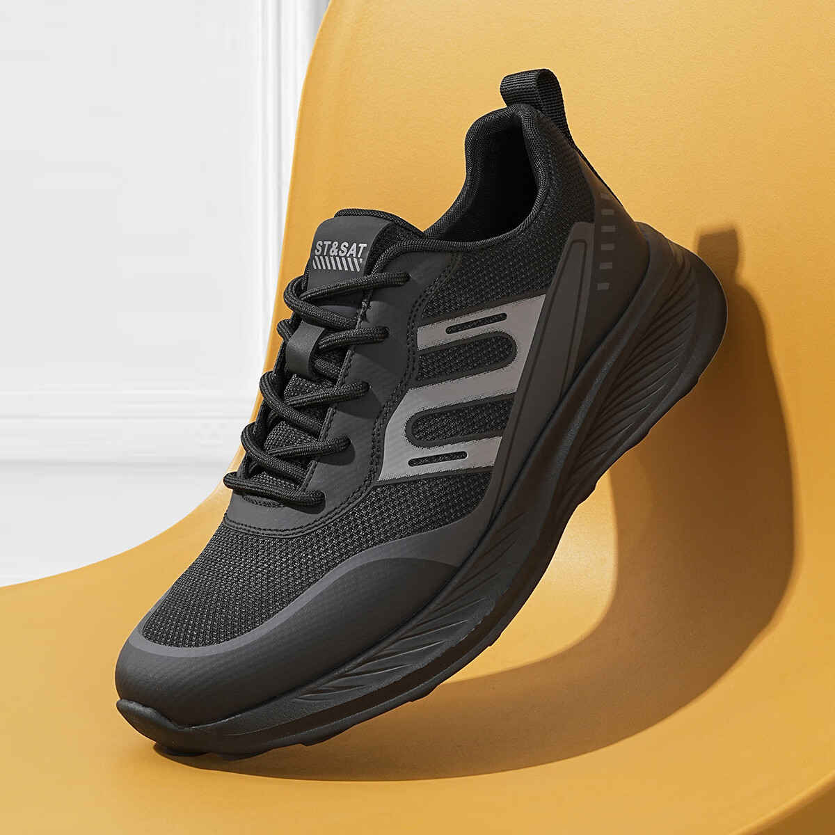 星期六男鞋时尚男士系带跑步鞋男运动老爹鞋男休闲健步鞋子男