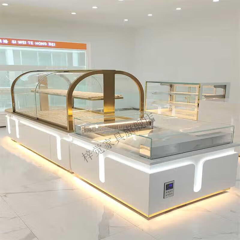 語森憶蛋糕展示柜面包柜面包展示柜甜品西點(diǎn)展示柜面包展示柜面包中島柜 弧形中島柜/米