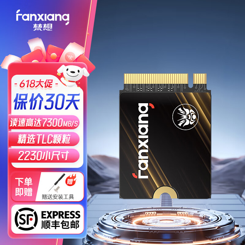 梵想S730 SSD固态硬盘 M.2接口NVMe协议 高速PCIe 4.0 2230小尺寸 适配掌机/PS5 500GB