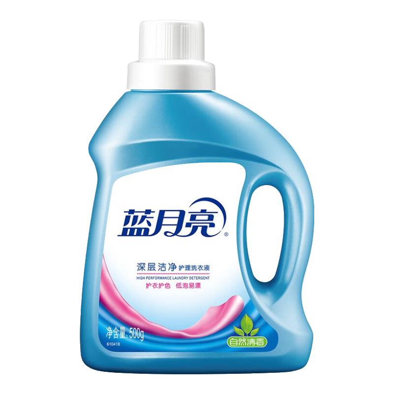 蓝月亮 洗衣液 机洗手洗 深层洁净 去污去油去渍 低泡易漂洗  自然清香 500g*1瓶
