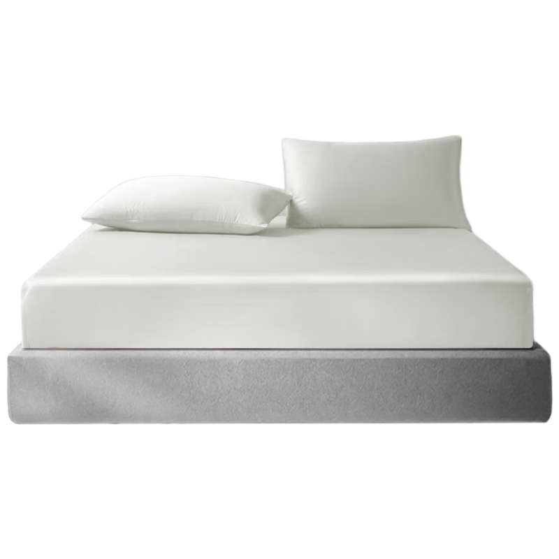 然牌100支床笠单件 轻奢贡缎纯棉双人床垫罩1.5米床 150*200cm 