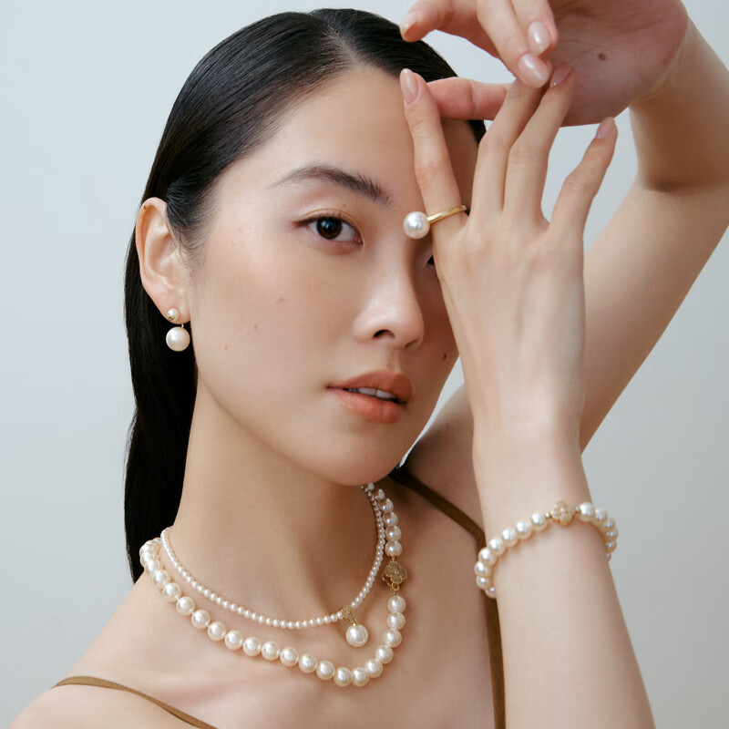 翡拉拉(fellala)「印象巴黎」施家珍珠耳环轻奢气质耳钉女耳饰节日生日礼物礼盒 商场同款