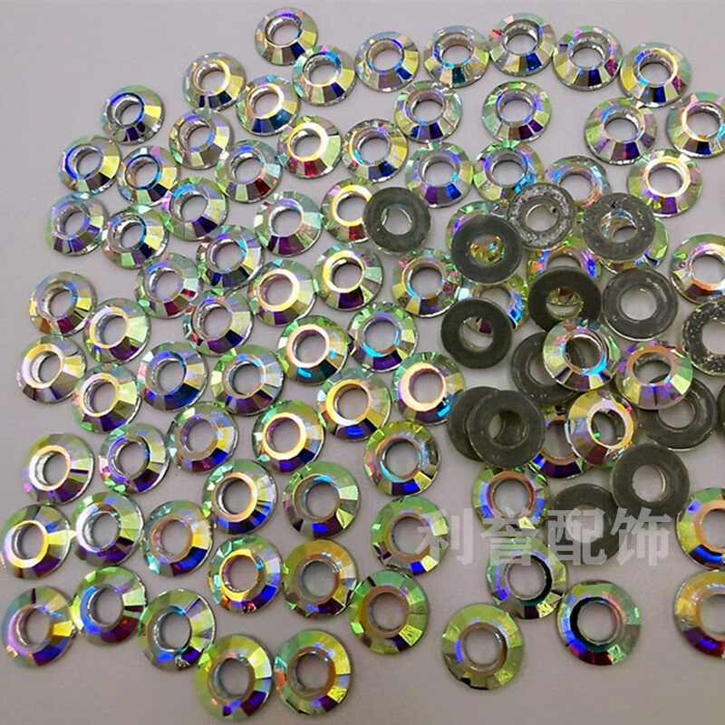 新品异形钻颜色平底烫钻 衣服DIY贴钻补钻奥钻指甲粘钻款式饰品 桃心异形钻白AB幻彩钻一包288颗