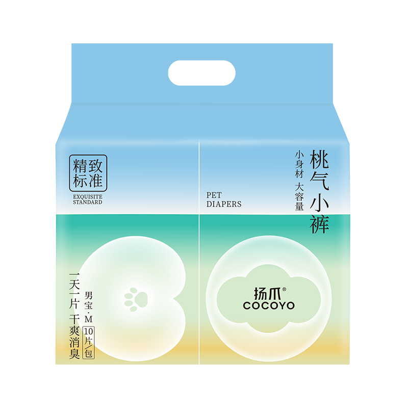 COCOYO桃氣小褲狗狗生理褲公母狗紙尿褲寵物尿不濕姨媽褲吸水透氣紙尿褲 母狗褲XL(參考體重20-30斤)