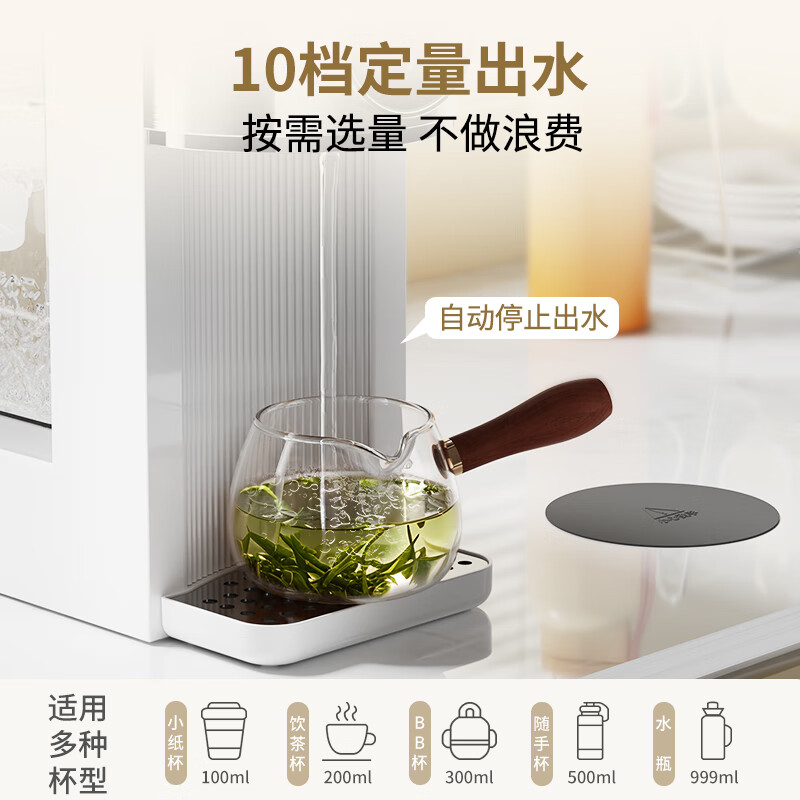 安联即热式饮水机家用台式小型桌面饮水烧水直饮机烧水壶 3秒速热 3.2L抗菌水箱办公室 即热型 【记忆水量 8档调温】白色 带滤芯 