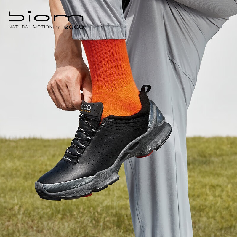 爱步（ECCO）BIOM运动鞋 经典户外跑步鞋男鞋明星同款 健步C091504 HL 黑色（牛皮革）09150450659 42