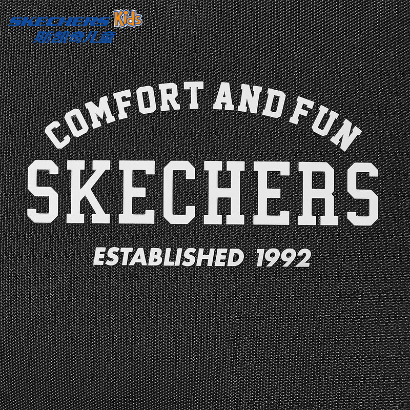 Skechers斯凯奇儿童书包轻便大容量双肩包男女款舒适减负校园书包L325K086 碳黑/0018 均码