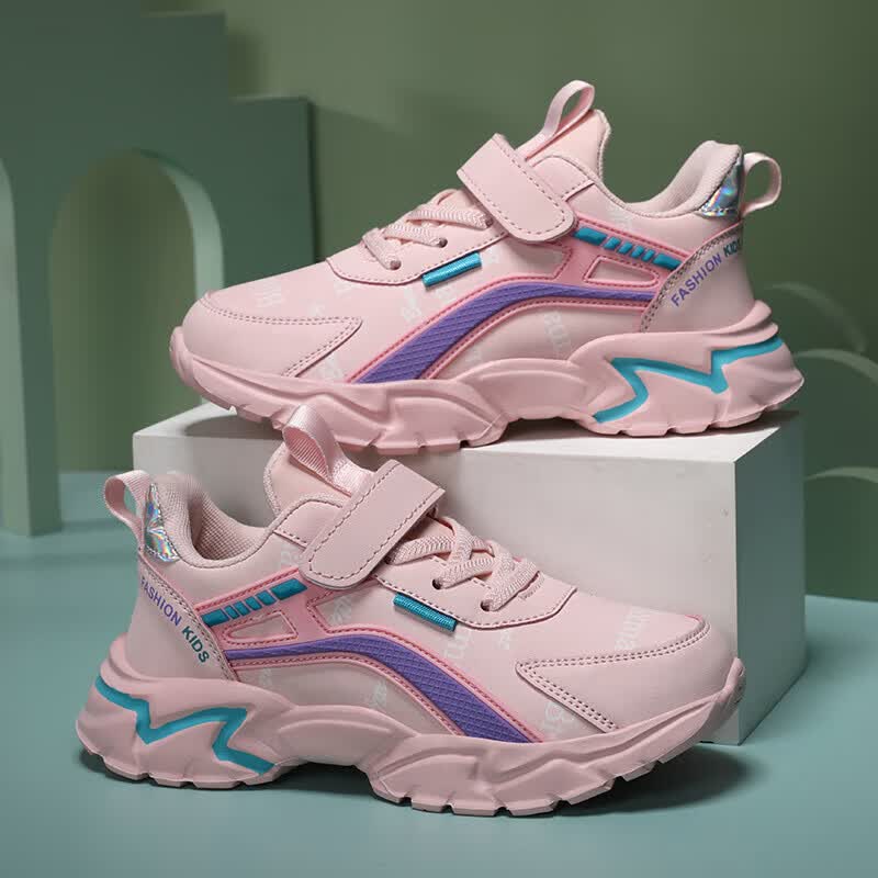 贝天熊儿童春夏跑步鞋男女童中大童鞋网面透气童鞋运动休闲鞋 850粉色【秋冬革面】 35 内长22.0/脚21.0