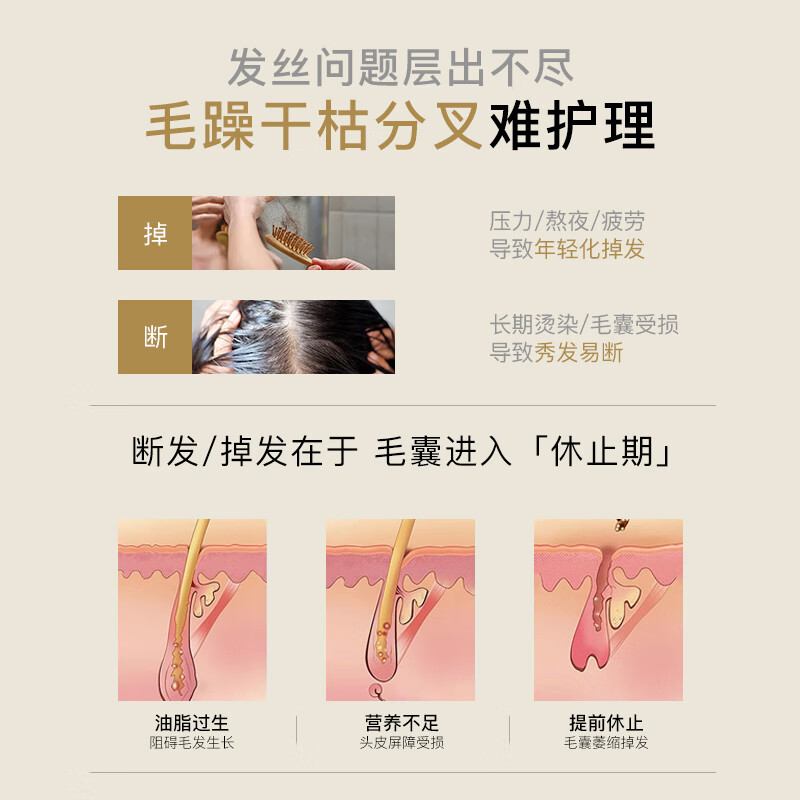 弥发 姜根强韧丰盈洗发露生姜洗发水强韧发根防断中干性蓬松洗发水 3瓶巩固装【强韧发根】生姜精华洗发水