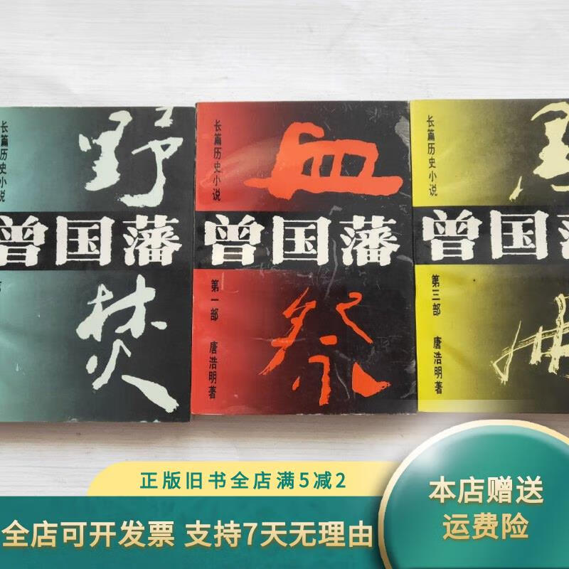 曾国藩血祭,野焚,黑雨 全三册 湖南文艺出版社
