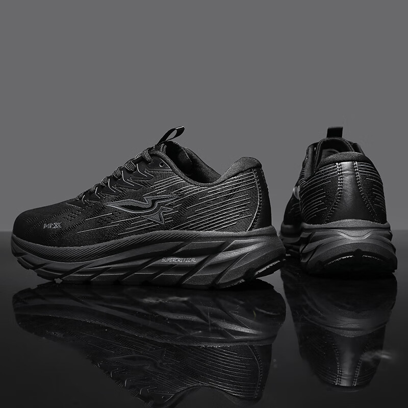 MR.BK夏季运动鞋男女鞋轻便减震跑步鞋运动厚底夏秋跑鞋走路慢跑散步 虫洞黑 46 (280mm)