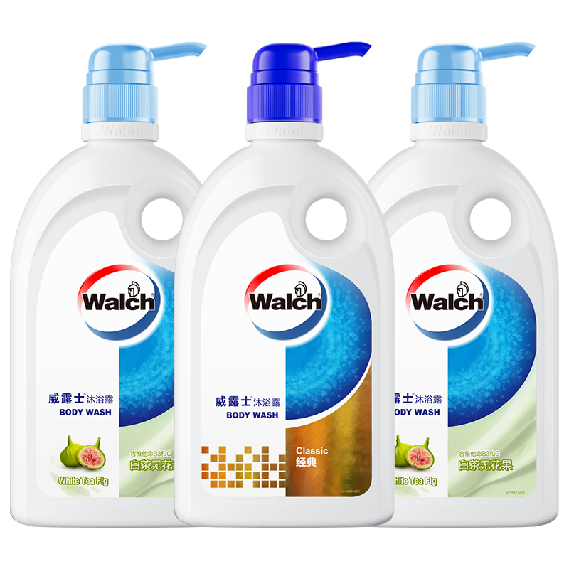 威露士（Walch）沐浴露500ml*3 持久留香滋润保湿 男女士沐浴乳液