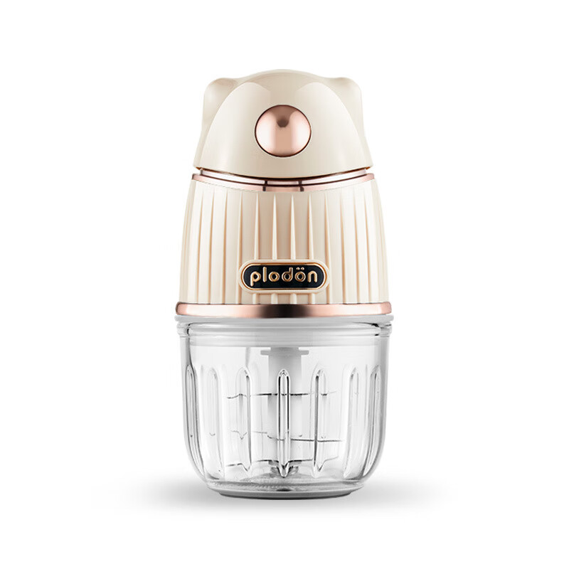 浦利頓輔食機嬰兒小型料理機家用多功能破壁研磨絞肉機蒜泥攪拌器 新8刀電鍍奶白/單杯