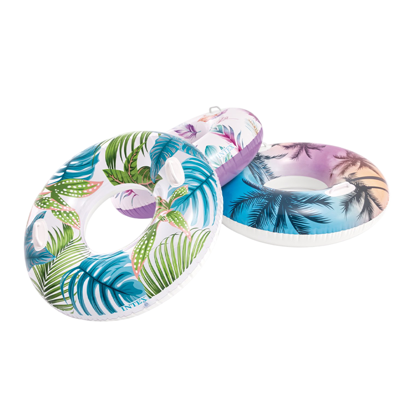 INTEX 58263成年人游泳圈 加厚加大男女浮圈兒童玩具 直徑92cm顏色隨機(jī)