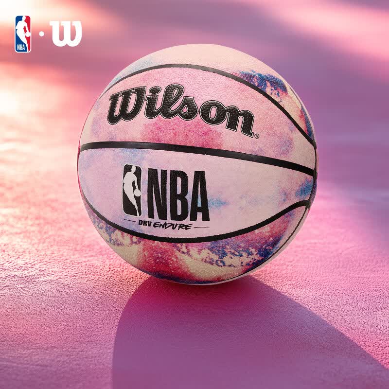 Wilson威尔胜NBA扎染系列图案随机青少年儿童礼物室内外5号篮球6-12岁