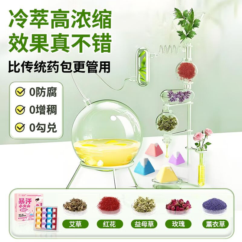 瑶辰泡i脚丸艾i草泡脚药包艾叶生姜红花中草药泡脚球驱寒足i浴丸 【2盒   32颗】效果装