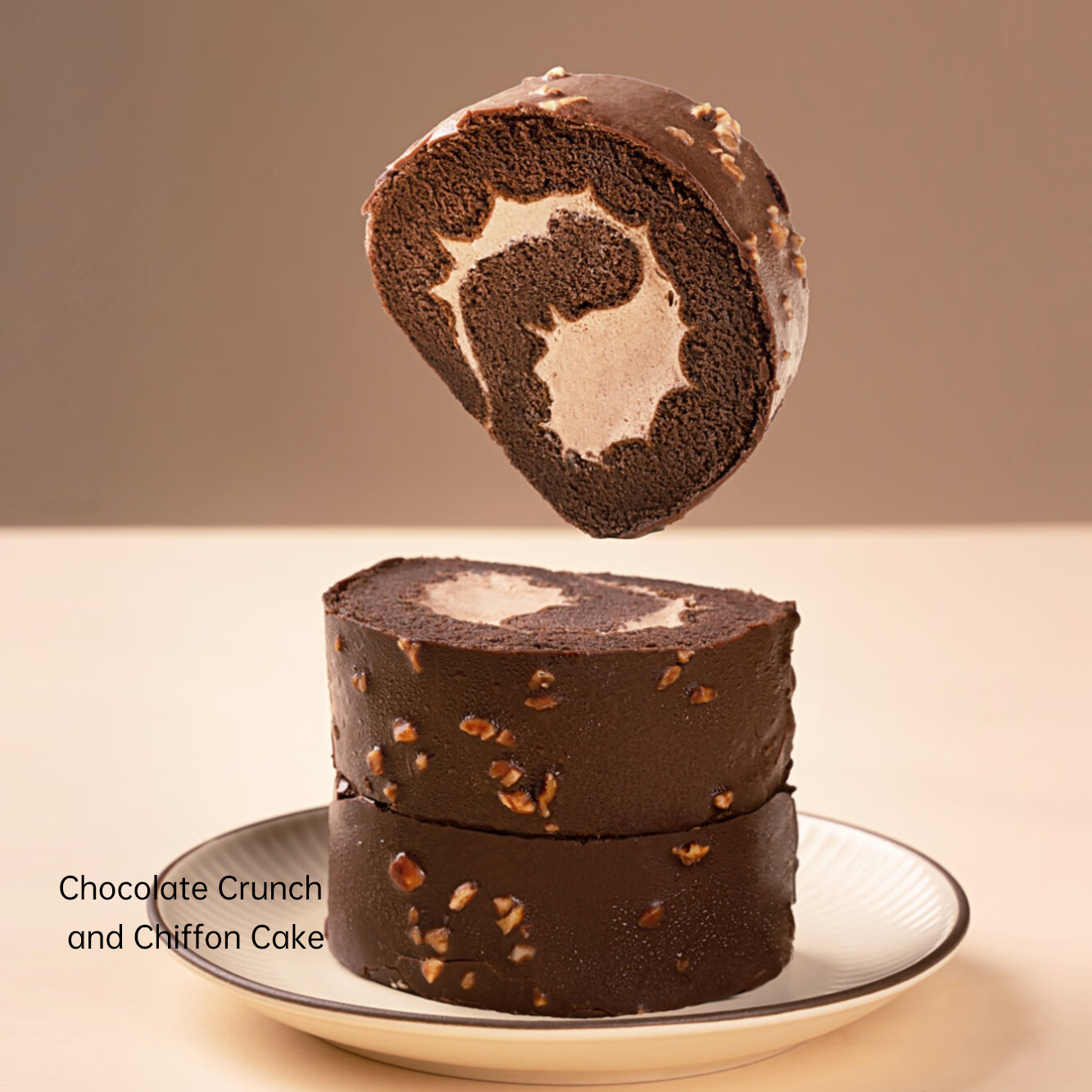 熊治巧克力脆皮梦龙卷五福瑞士卷红丝绒芝士甜品蛋糕  巧克力脆皮瑞士卷（700g）