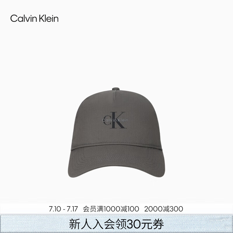 Calvin KleinJeans25春夏新款男女同款ck純棉字母印花彎檐棒球帽禮物4G5032G