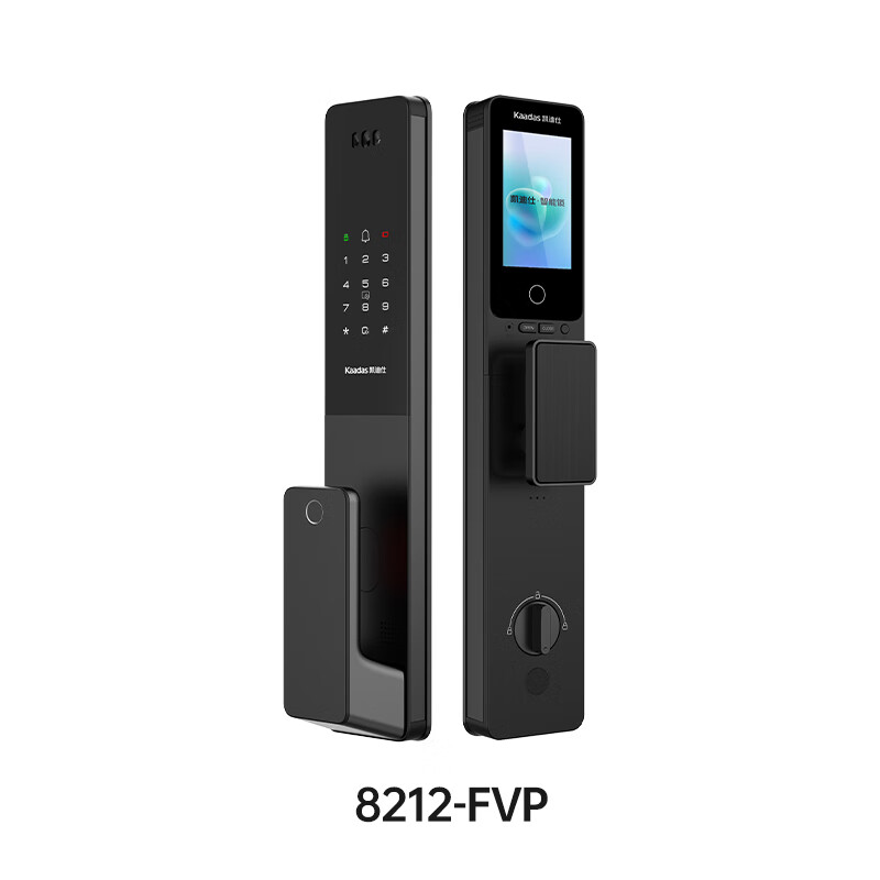 凯迪仕8212-FVP人脸识别智能锁大屏猫眼远程视频 智能门锁电子锁