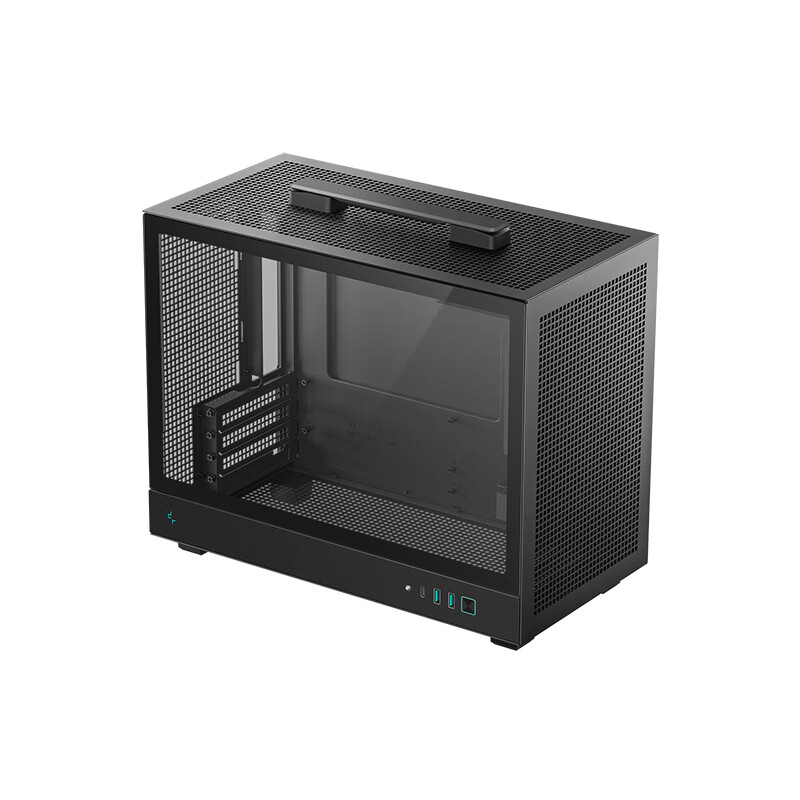 九州风神ch170 plus mesh网孔测透小机箱ch160 plus支持matx itx主板 240水冷排 gen2 Type-C 长显卡安装 【黑】CH160PLUS机箱 赠星河风扇