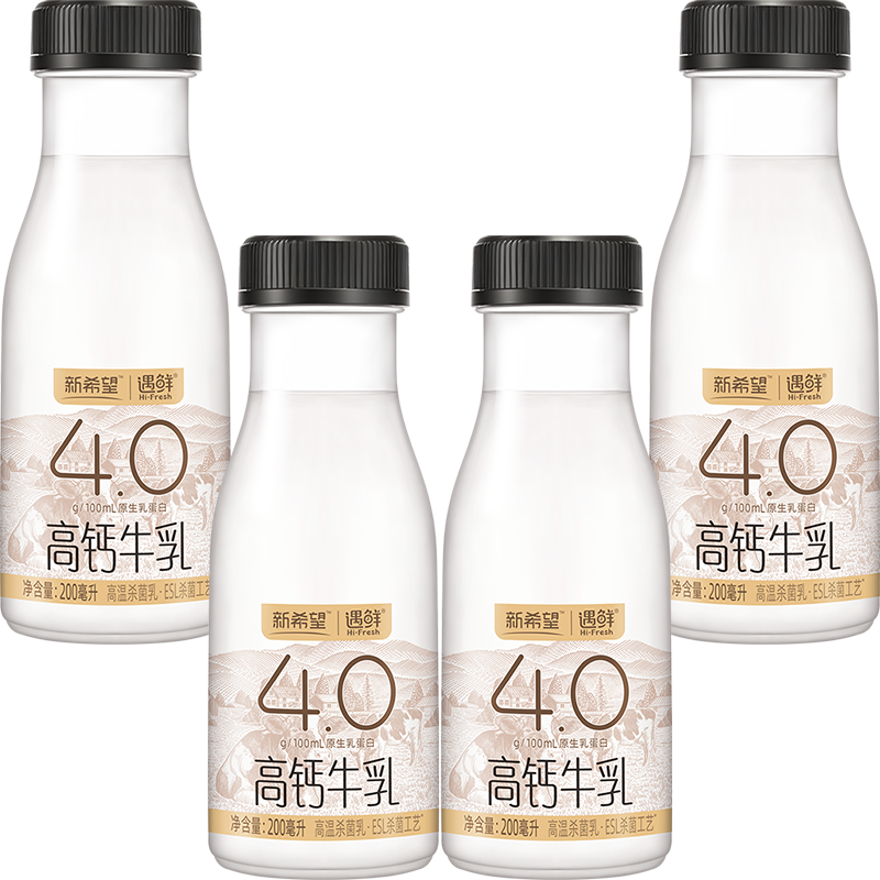 ��ϣ�� ����4.0���׸߸�ţ�� ƿװ ���´�ţ�� 200ml 4ƿ 19.71Ԫ(������)