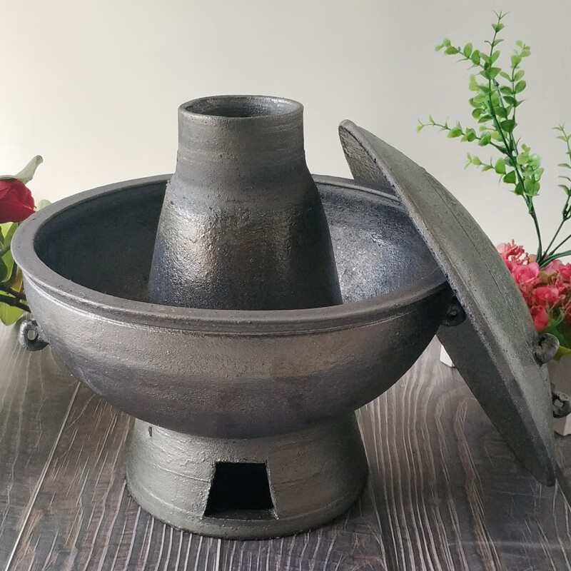 接運(yùn)貓老式復(fù)古木炭火鍋 平定老式砂火鍋炭火鍋老式燒木炭火鍋爐土砂鍋 所有火鍋鍋體無(wú)耳請(qǐng) 1英寸