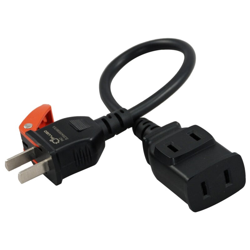 春程短电源线 国标无氧纯铜芯延长线 带2位插座连接线 方便易携带出差旅行用 二插转二位插头