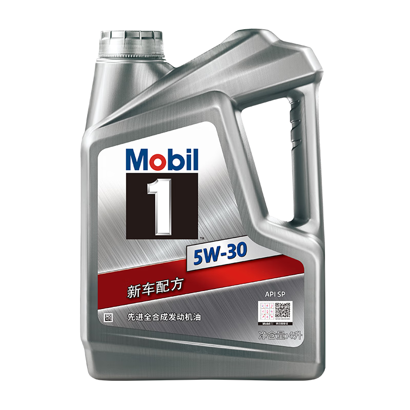 美孚（Mobil）美孚1号银美孚先进全合成汽机油 5W-30 SP级4L配方新升级汽车保养