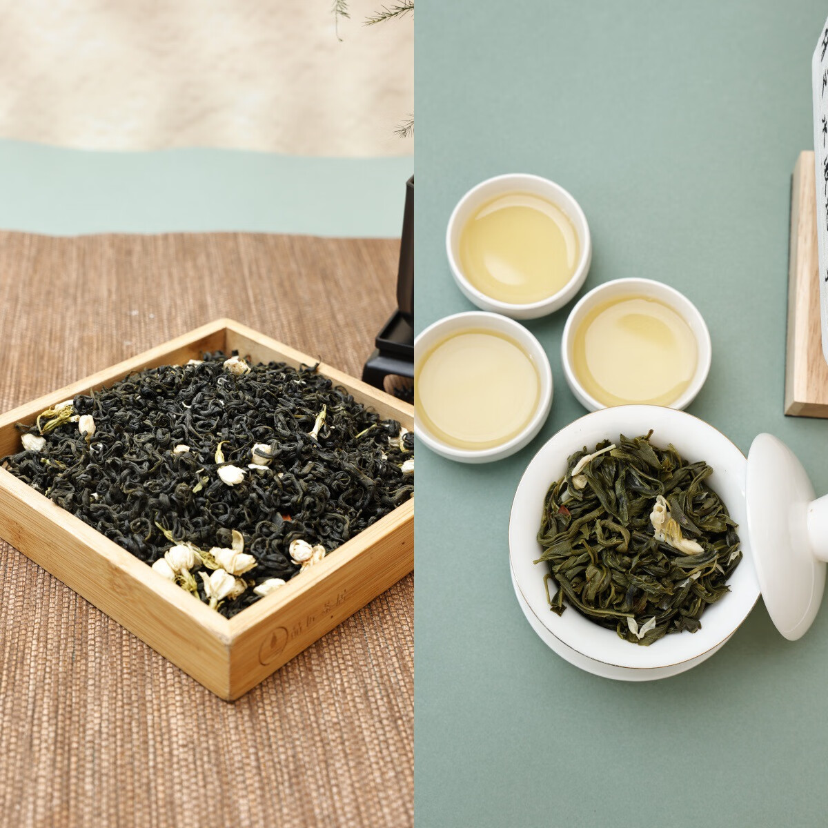 景耀横县茉莉花茶叶新款直销金丝皇菊电商奶茶原料新款飘雪茉莉花 茉莉花茶飘雪42号