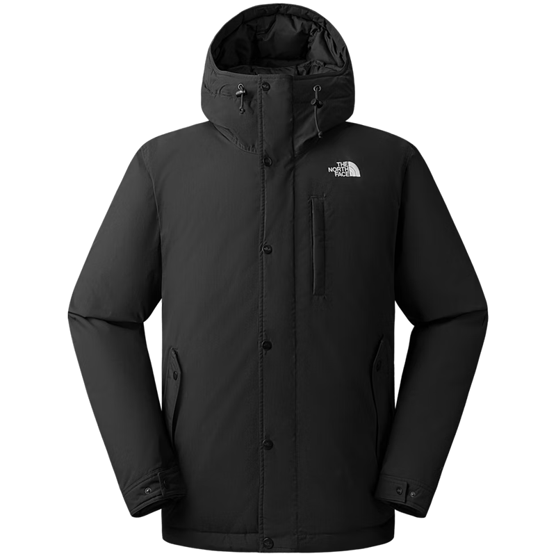 The North Face北面羽绒服男户外鹅绒防泼水保暖外套88R4 黑色/4H0 L