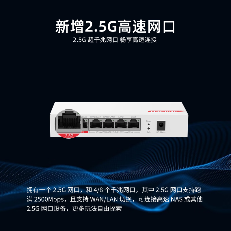 H3C华三2.5G口全屋WiFi6套装H9 无线AP面板 双频支持IPTV 企业级别墅家用AC+AP组网千兆POE供电路由器 5口千兆|54W|带机100|AC1105-P-U