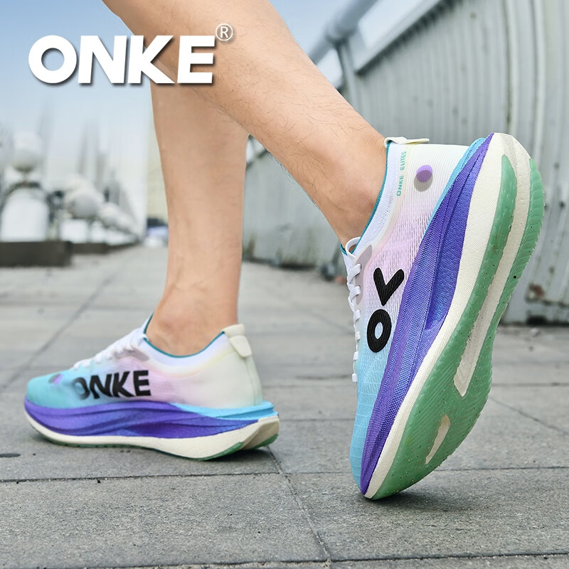ONKE新款运动鞋女鞋春季透气轻便网面防滑减震健身休闲运动跑步鞋男 紫霄 男女款 41
