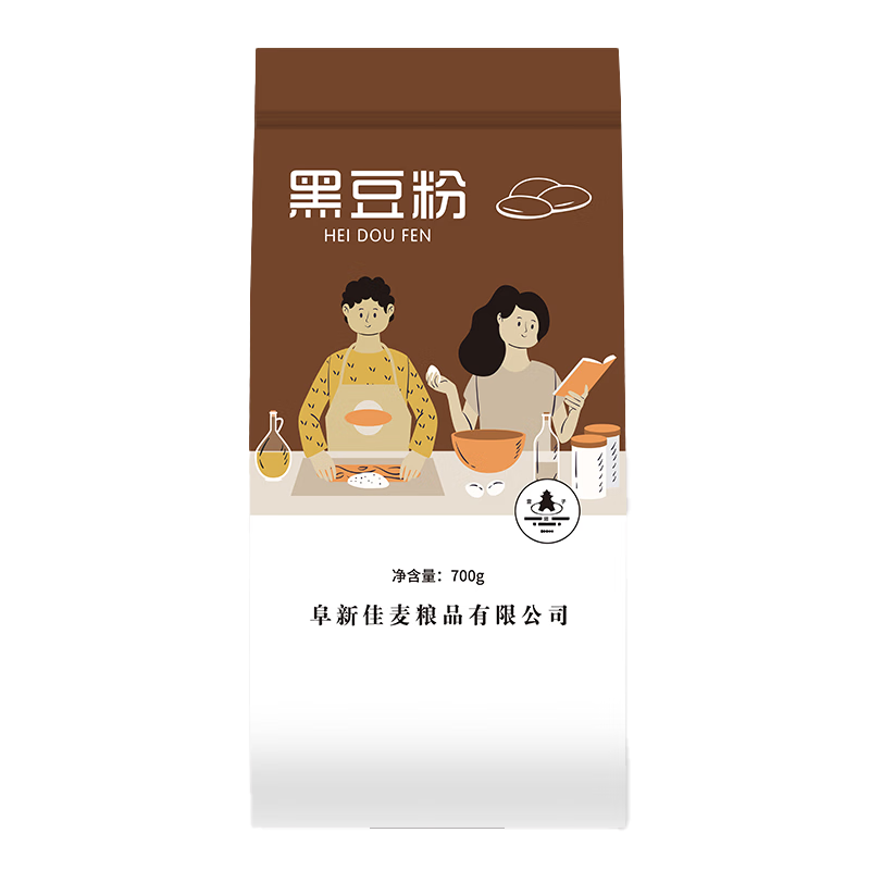 塔營(yíng)子 黑豆粉1.4斤 (生雜糧粉 五谷粗糧煎餅粉純黑豆面 發(fā)糕饅頭蒸餃）