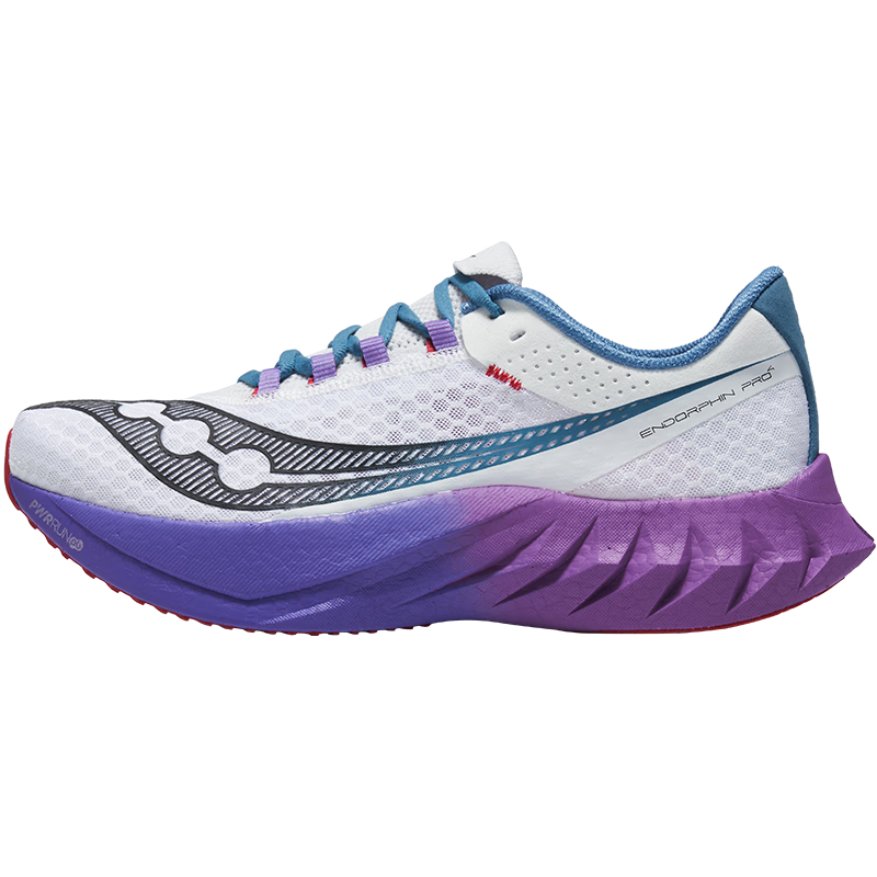 SAUCONY索康尼ENDORPHIN PRO啡鹏4男全掌碳板跑鞋竞速跑步鞋 白黑 42