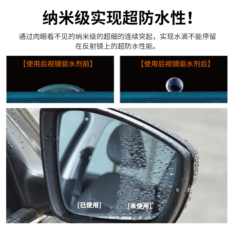 SOFT99汽车玻璃防雨剂日本原装进口 雨敌车窗玻璃镀膜驱水剂防雾剂喷剂 后视镜防雨剂 40ml 1瓶
