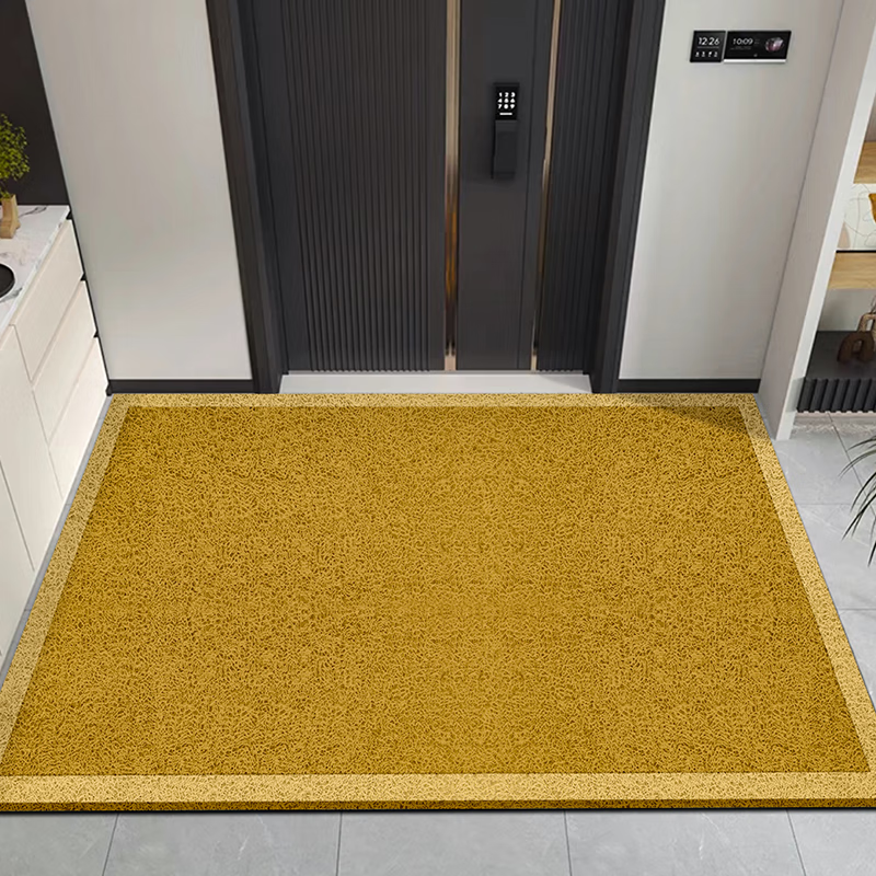 迎菲黄色入户门地垫脚垫2026年新款门垫进门口地垫玄关丝圈地垫防滑 吉祥暗金色 60cm*90cm (防滑耐磨蹭土蹭灰)
