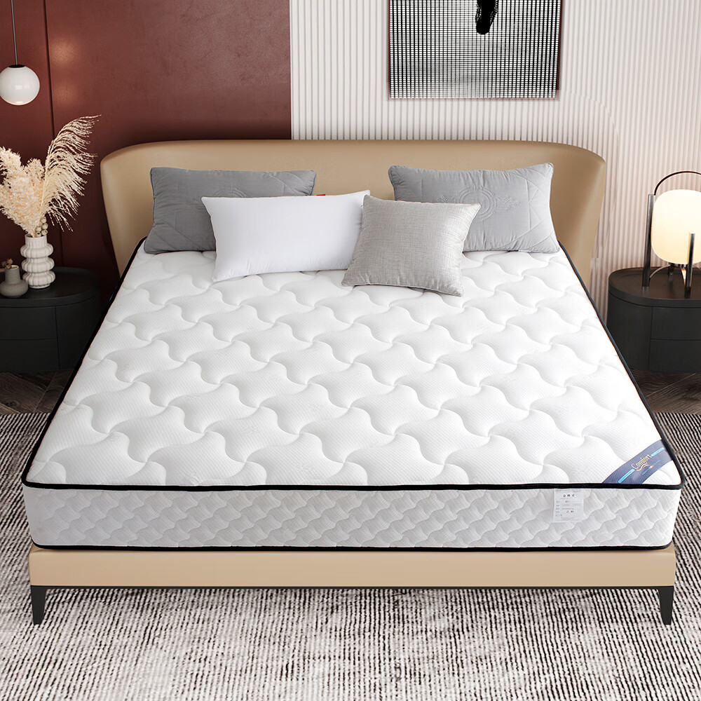 海马床垫天然乳胶席梦思床垫家用天然椰棕零胶水独立弹簧床垫 袋装弹簧+黄麻+2cm乳胶(25cm) 2*2.2米(定制尺寸联系客服)