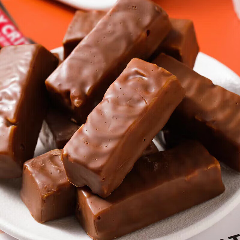 吉品到果仁花生夹心巧克力架能量棒士力小零食喜糖年货充饥糖果整箱  巧克力夹心 50包