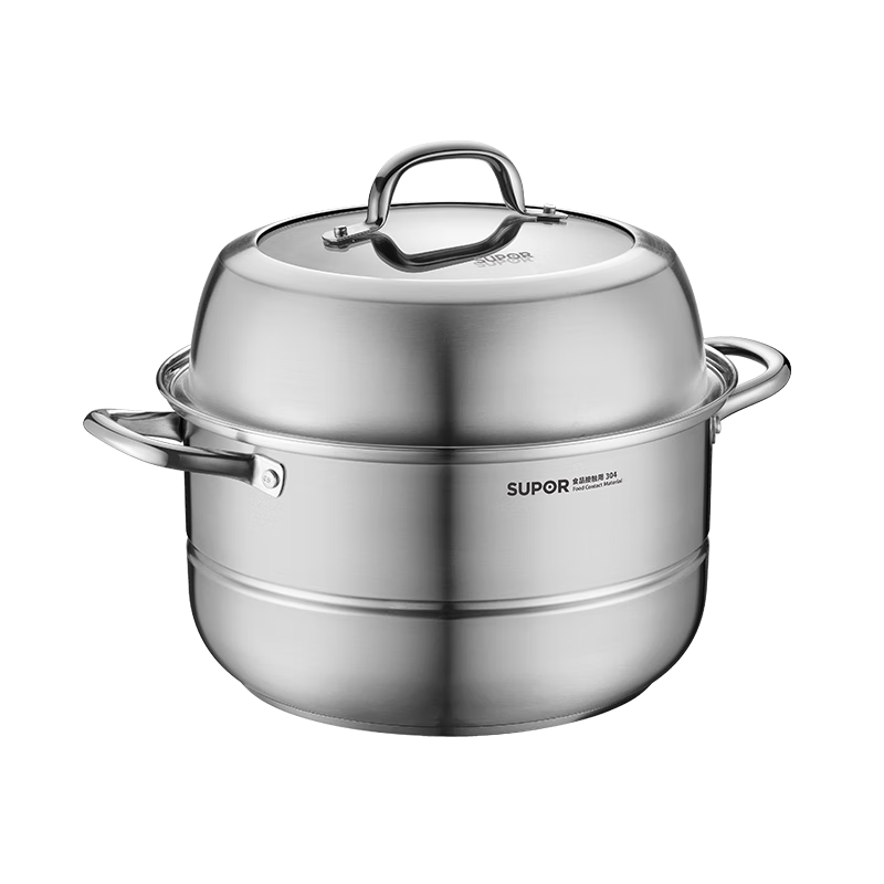 �ղ�����SUPOR������304����ֶ๦��������˫���������������Ӵ�������¯ͨ�� 8.4Lح�������� 2�� 28cm 179Ԫ