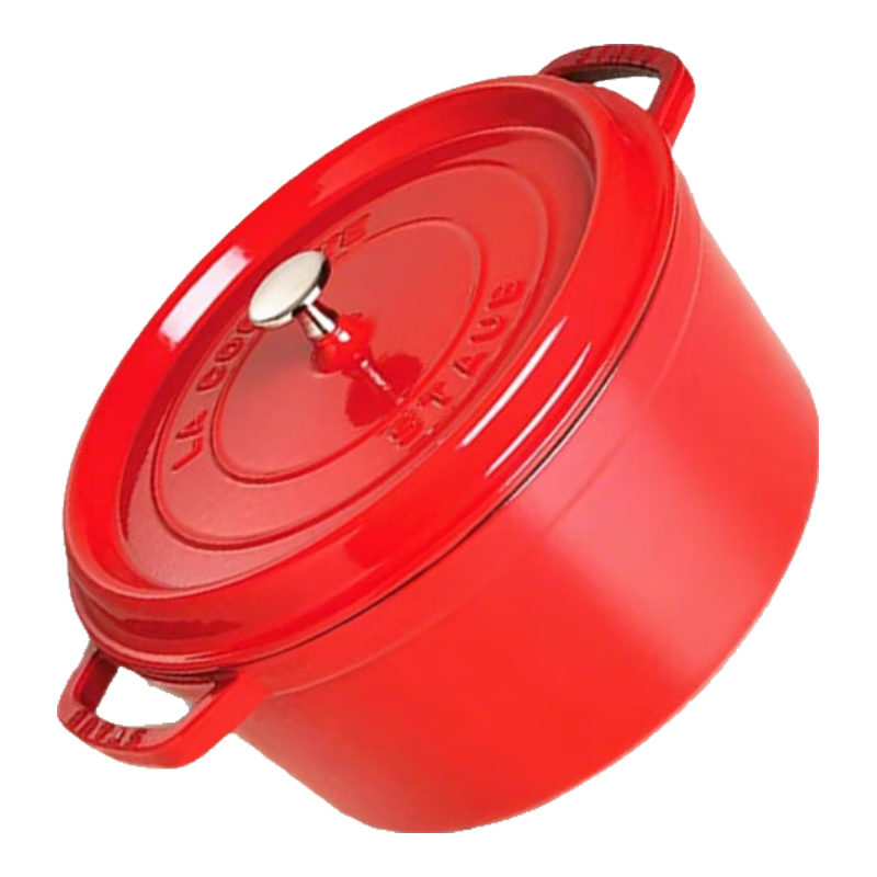 珐宝珐宝法国进口22cm铸铁炖锅樱桃红色珐琅锅多功能不粘焖烧锅煲汤