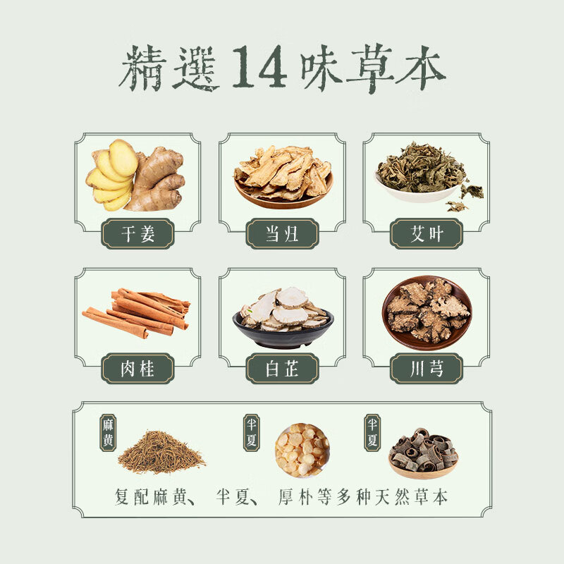 后辰排排贴寒气体内湿草本植萃升级版全身可用肚脐足部艾草贴 6盒囤货装