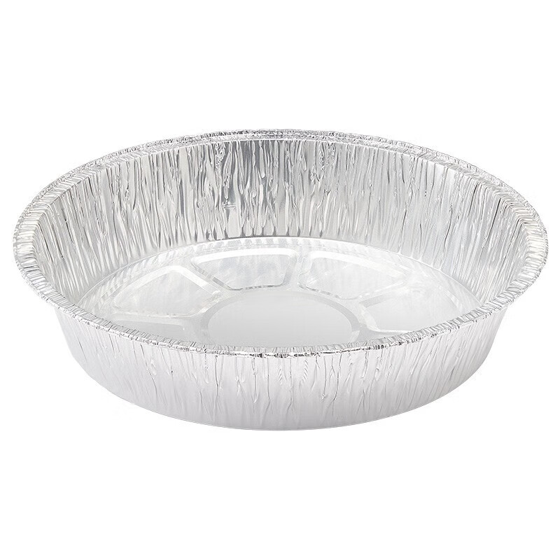 空气炸锅专用纸锡纸盘烧烤箱烘焙锡箔碗家用食品级锡纸盒食物纸碗 圆形【6英寸/直径15CM】50个