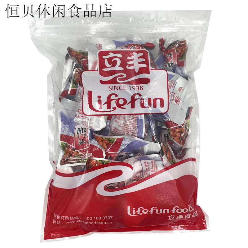立豐（lifefun）鴨肫肝500g真空小包散裝熟食小吃肉類上海特產(chǎn)休閑零食鴨胗干 原味小鴨肫500g(切塊更入味)